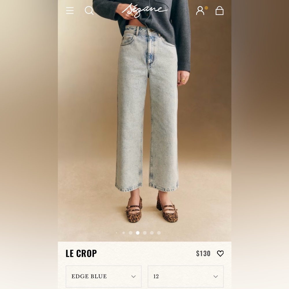 Sézane Le Crop Edge Blue